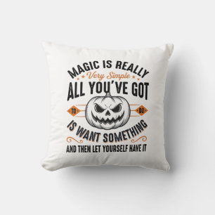Cojín Decorativo Diseño de camiseta vintage de calabaza mágica de H
