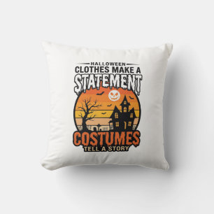 Cojín Decorativo Diseño de camiseta vintage de disfraces de Hallowe