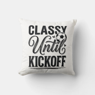 Cojín Decorativo Diseño de camiseta vintage de fútbol Classy Until 