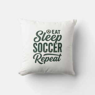 Cojín Decorativo Diseño de camiseta vintage de fútbol repetido de c