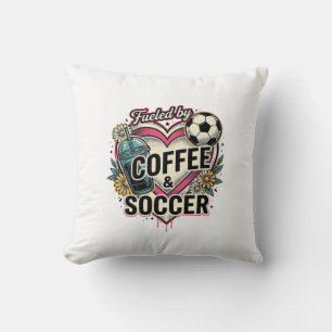 Cojín Decorativo Diseño De Camiseta Vintage De Fútbol Y Café_1