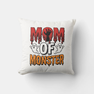 Cojín Decorativo Diseño de camiseta vintage de Halloween de mamá de