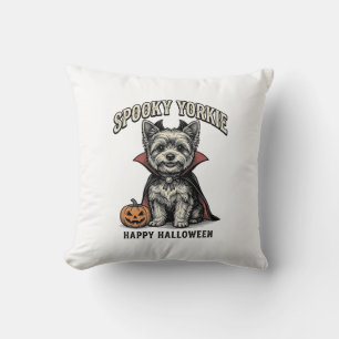 Cojín Decorativo Diseño de camiseta vintage de perro Yorkie espeluz