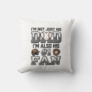 Cojín Decorativo Diseño de camiseta vintage fan número 1 de papá de