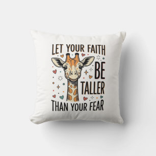 Cojín Decorativo Diseño de camiseta vintage inspirador de jirafa de