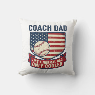 Cojín Decorativo Diseño de camiseta vintage patriótica de béisbol C