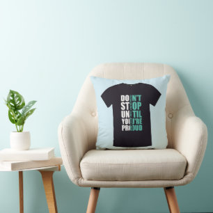 Cojín Decorativo Diseño de camisetas de tipografía moderna