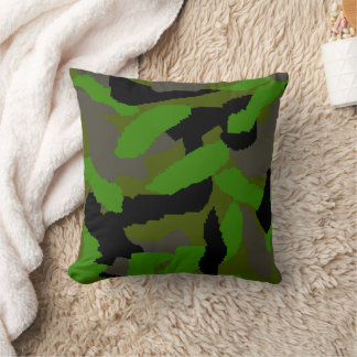 Cojín Decorativo Diseño de camuflaje verde