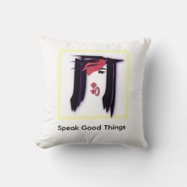 Cojín Decorativo Diseño de cara de cosas buenas