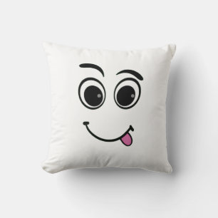 Cojín Decorativo Diseño de Cara Divertida con Lengua Fuera