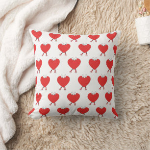 Cojín Decorativo Diseño de caracteres de amor de la forma del coraz