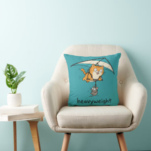 Cojín Decorativo Diseño de castigo de gato de dibujos animados lind