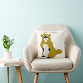 Cojín Decorativo Diseño de castor personalizado