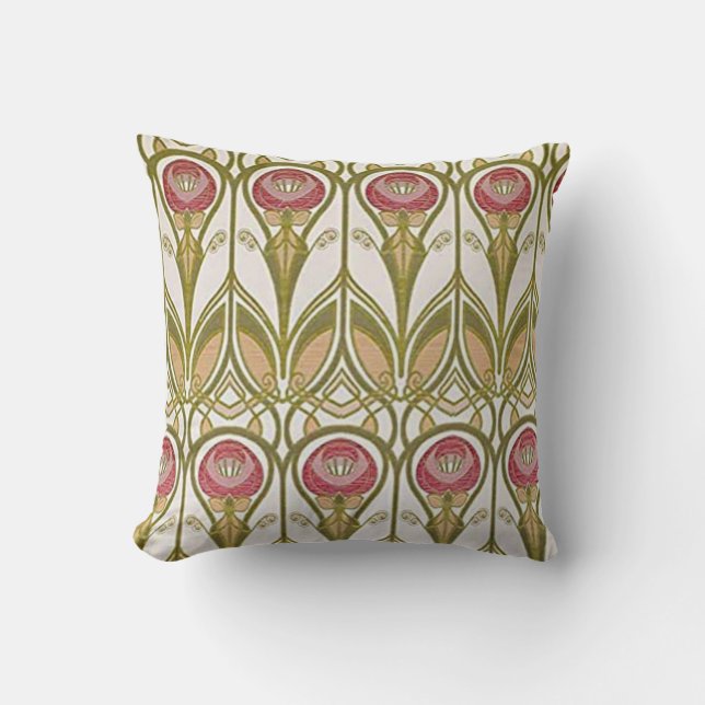 Cojín Decorativo Diseño de Charles Rennie Mackintosh (Anverso)