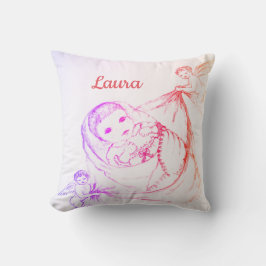 Cojín Decorativo diseño de Chica de recién nacido