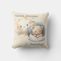 Diseño de cielo con oso de peluche soñador