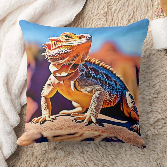 Cojín Decorativo Diseño de cierre de Desert Lizard (Manta)