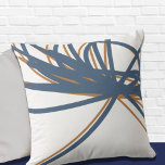 Cojín Decorativo Diseño de cinta abstracta simple<br><div class="desc">La elegante almohada presenta una sencilla composición artística de cinta abstracta en azul y naranja sobre un sencillo fondo blanco. Esta composición abstracta se basa en combinaciones de cintas repetidas, que se superponen y entrelazan para formar un diseño abstracto elegante. Una elegante almohada decorativa artística para su dormitorio o silla...</div>