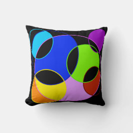Cojín Decorativo Diseño de círculos de colores arcoiris