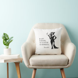 Cojín Decorativo Diseño de cita de estilo glam personalizado