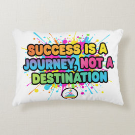 Cojín Decorativo Diseño de cita motivacional de éxito es un viaje