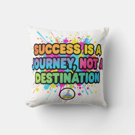 Cojín Decorativo Diseño de cita motivacional de éxito es un viaje