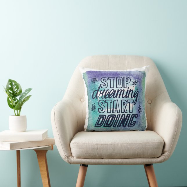 Cojín Decorativo Diseño de citas motivacionales para los logros (Silla)