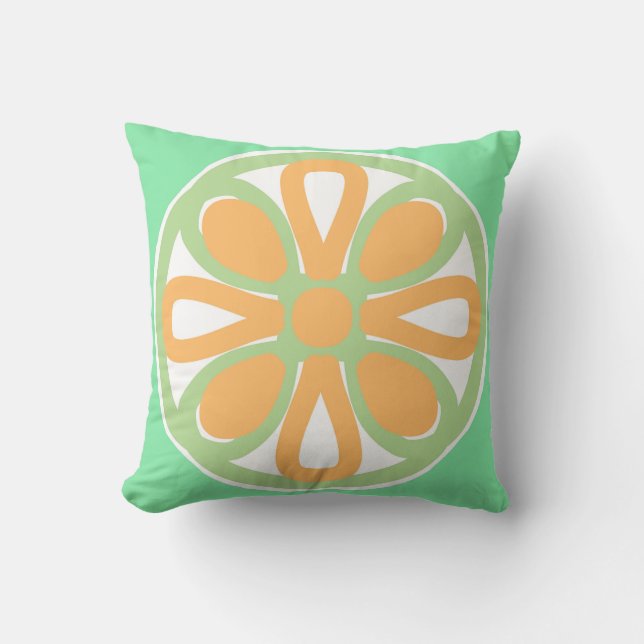 Cojín Decorativo Diseño de cítricos de Zesty (Anverso)