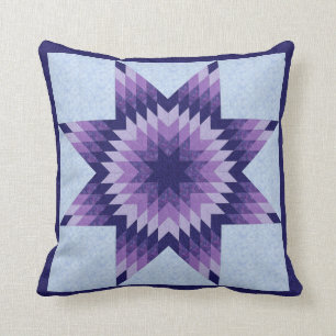 Cojín Decorativo Diseño de Colcha Blue Lone Star