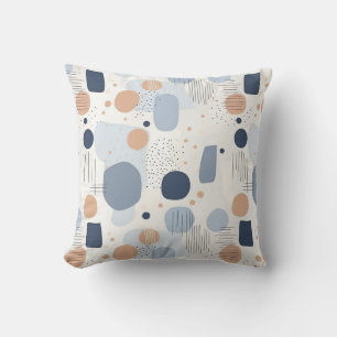 Cojín Decorativo Diseño de colores abstractos azules y marrones