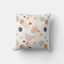 Cojín Decorativo Diseño de colores abstractos azules y marrones