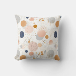 Cojín Decorativo Diseño de colores abstractos azules y marrones