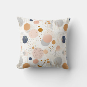 Cojín Decorativo Diseño de colores abstractos azules y marrones