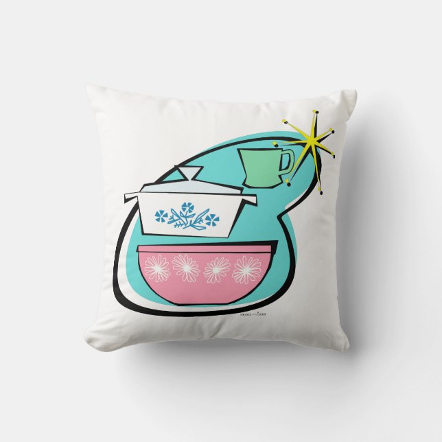 Cojín Decorativo Diseño de cookies atómicos (Anverso)