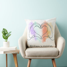 Cojín Decorativo Diseño de corazón de orgullo universal de amabilid