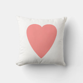 Cojín Decorativo Diseño de corazón en forma de pastel blanco y rosa