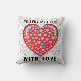 Cojín Decorativo Diseño de corazón simple elegante editable