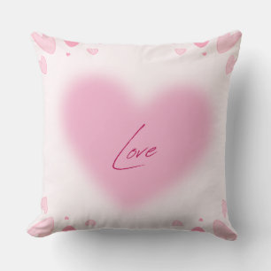 Cojín Decorativo Diseño de Corazones Rosados Románticos Amor Mode