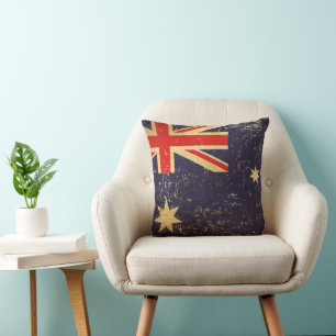 Cojín Decorativo Diseño de cosecha de bandera de Australia