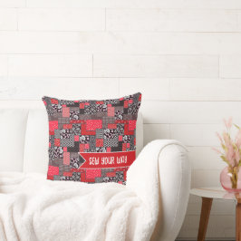 Cojín Decorativo Diseño de costura personalizada Patchwork Cose a t
