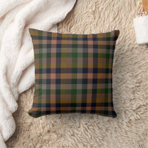 Cojín Decorativo Diseño de cuadros escoceses de gingham de tierra o
