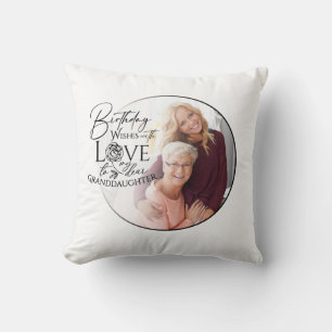Cojín Decorativo Diseño de Cumpleaños con Caligrafía Mínima para Ni