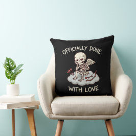 Cojín Decorativo Diseño de Cupido Esqueleto Hecho Oficialmente con 