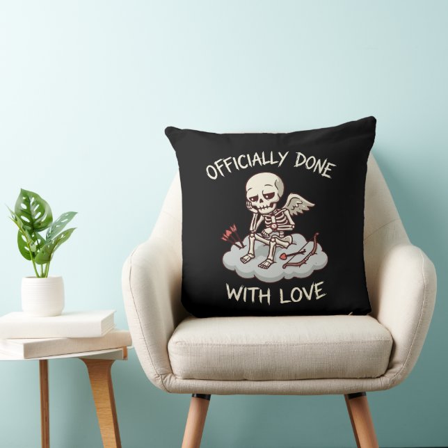 Cojín Decorativo Diseño de Cupido Esqueleto Hecho Oficialmente con  (Silla)