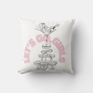 Cojín Decorativo Diseño de Despedida de Soltera para Chicas   Novia