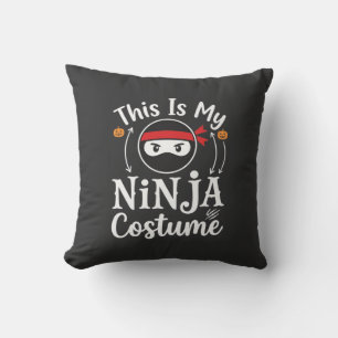 Cojín Decorativo Diseño de disfraz de ninja divertido para Hallowee