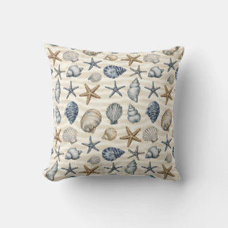 Cojín Decorativo Diseño de elementos de Estrella de Mar Costera 391