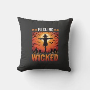 Cojín Decorativo Diseño de espantapájaros de Halloween sintiéndose