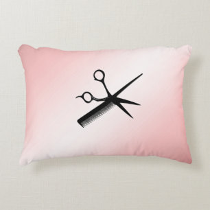 Cojín Decorativo Diseño de esteticista rosa