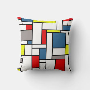 Cojín Decorativo Diseño de estilo mondriano